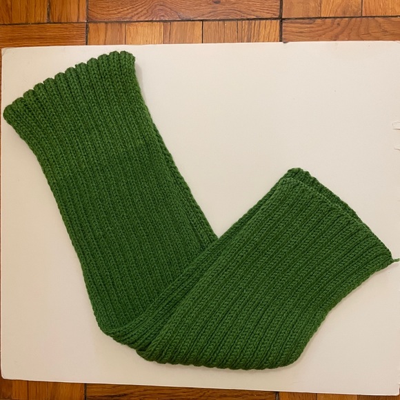 Handmade Green Scarf 63” by 6.5” - Picture 3 of 5